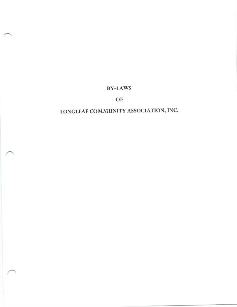 thumbnail of Longleaf Bylaws