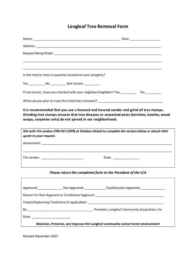 thumbnail of Longleaf Tree Removal Form