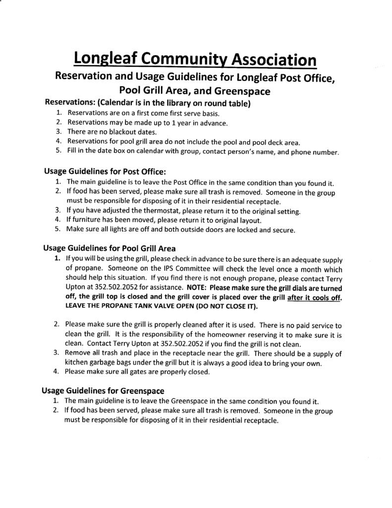 thumbnail of Reservation and Usage Guidelines