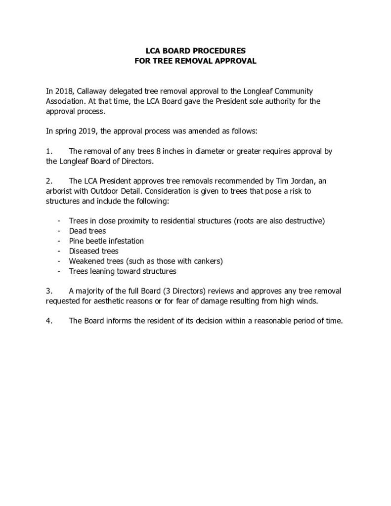 thumbnail of Tree Removal Approval Procedures